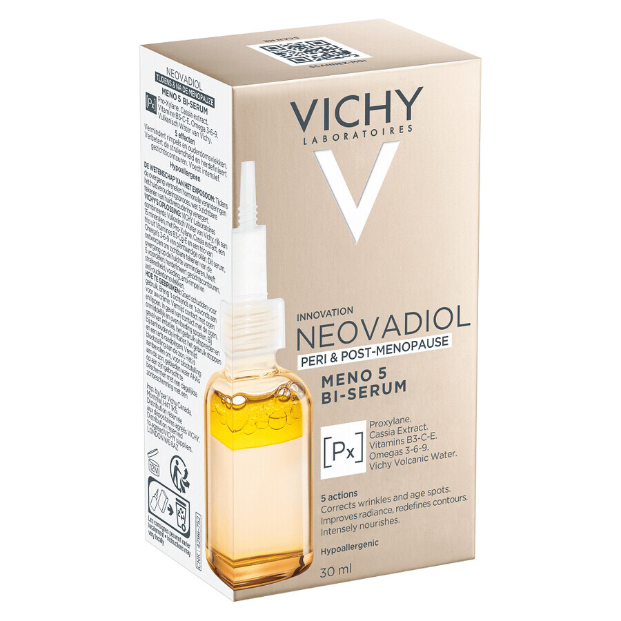 Vichy Neovadiol Bifasisch Verstevigend en Gladmakend Serum voor Peri &amp; Post Menopauze Meno 5, 30 ml