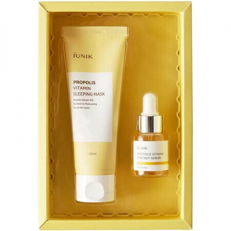 Set masque visage, 60 ml + sérum visage 15 ml, Skincare Propolis Edition, Iunik