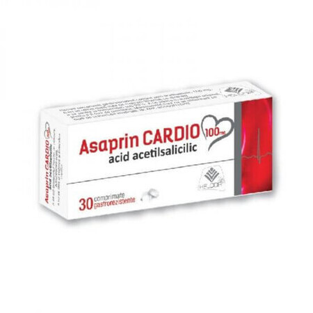 Asaprin Cardio, 100 mg, 30 comprimés gastro-résistants, Helcor