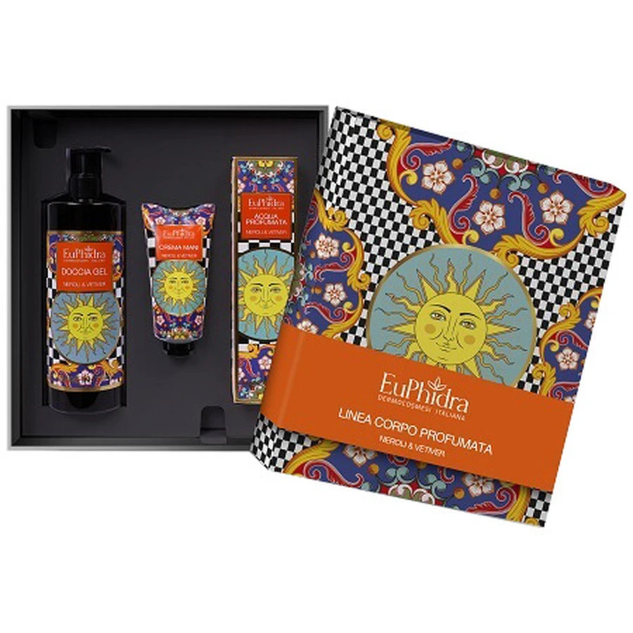 Euphidra Coffret Néroli et Vétiver 1 Gel Douche 400ml + 1 Eau Parfumée 125ml + 1 Crème Mains 50ml