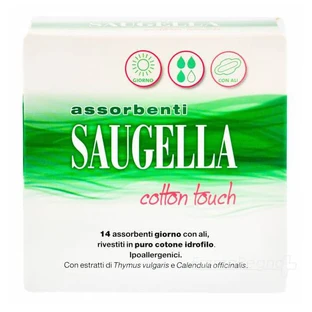 Saugella Day Tampons with Wings 14 Pieces Hypoallergenic Cotton