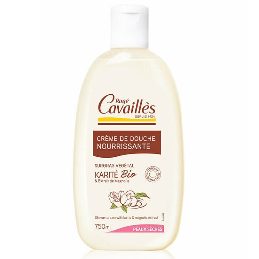 Crema doccia con burro di karitè e magnolia, 750 ml, Roge Cavailles