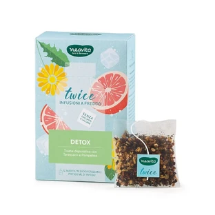 Neavita Twice Detox Ceai rece din plante cu păpădie și grepfrut - 12 Maxi-Filtre