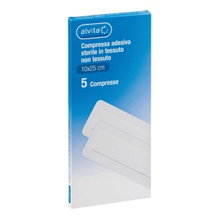 ALVITA ADHESIVE GAUZE STER 10X25CM