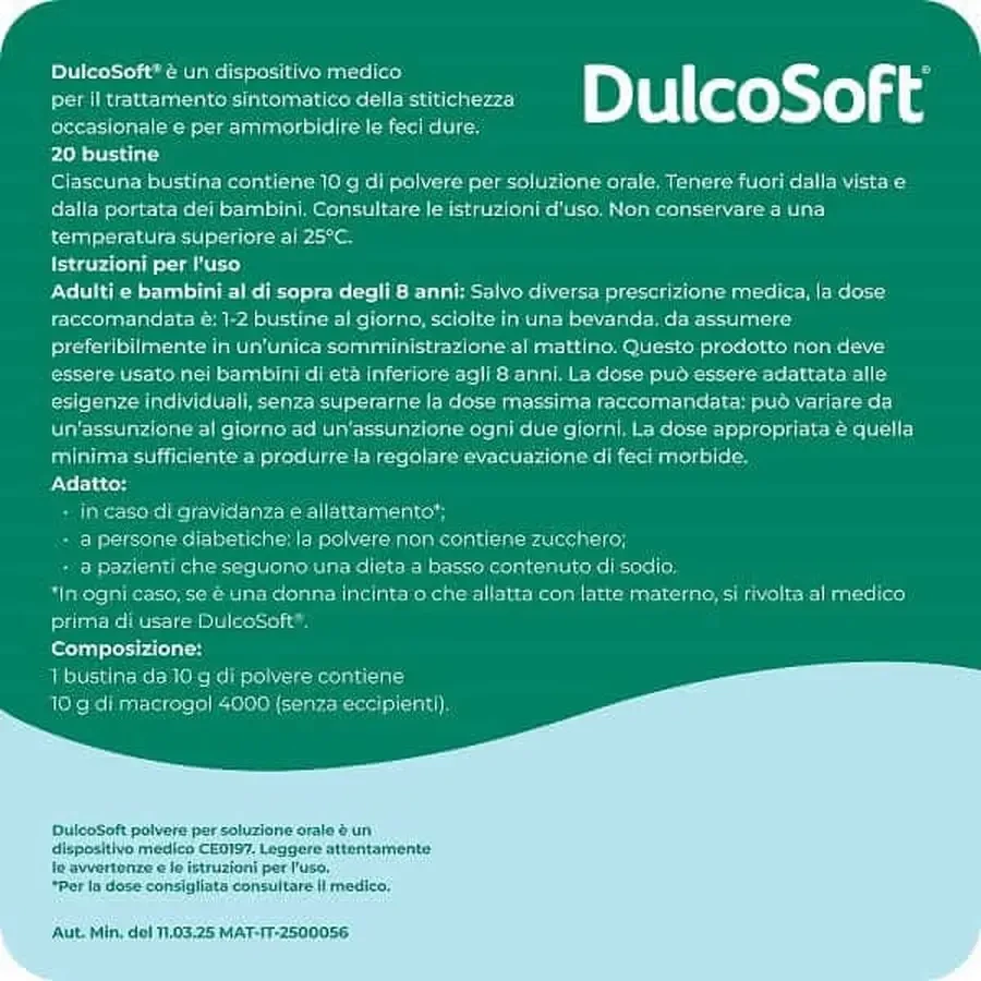 Dulcosoft powder for oral solution 2x20 sachets