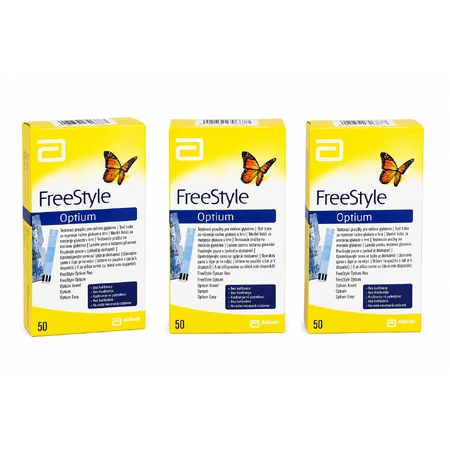 Abbott FreeStyle Optium teststrips 3x50 stuks