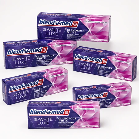 Blend-a-med 3D White Luxe tandpasta, Glamorous White, 6x75 ml