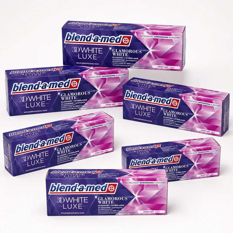 Blend-a-med 3D White Luxe tandpasta, Glamorous White, 6x75 ml