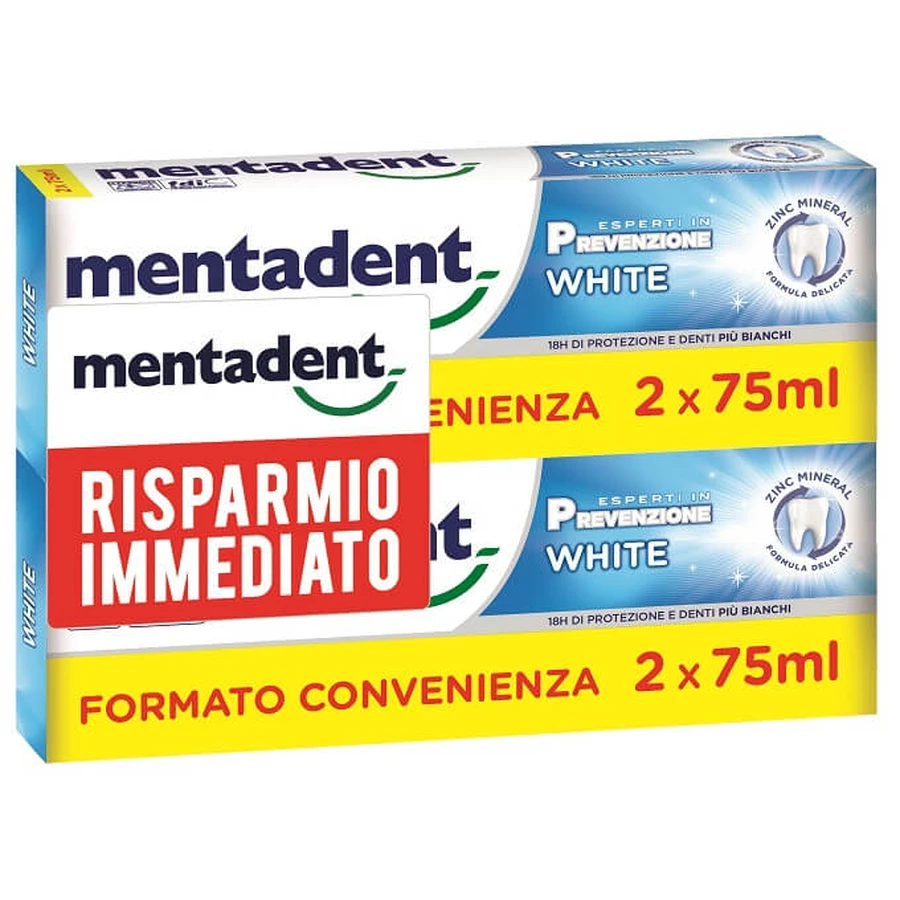MENTADENT B Wit 2x75ml