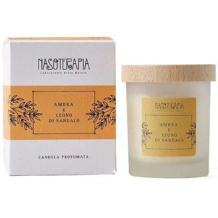 Candle Amber/Wood Sandalwood Na