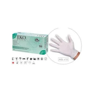 Latex Handschoen Glad Talkpoeder Oppervlak 100 Stuks Artikel Eko 6
