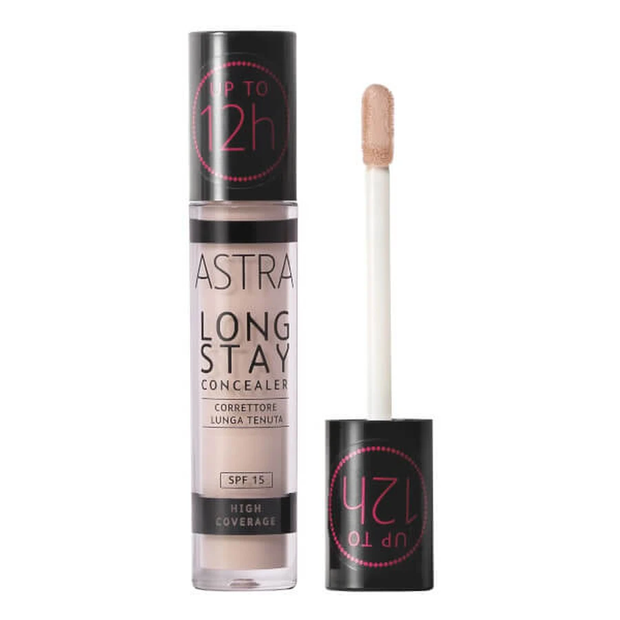Astra Long Stay Concealer 01 Ivory High Coverage