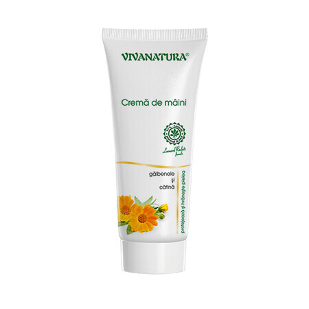 Handcrème met goudsbloem en duindoorn, 75 ml, Vivanatura