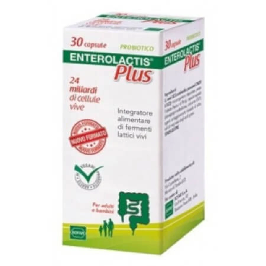 Enterolactis Plus Live Lactic Ferments Supplement 30 gluten- und laktosefreie Kapseln