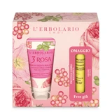 Crema de manos L'Erbolario 3 Rosa con protector labial de regalo