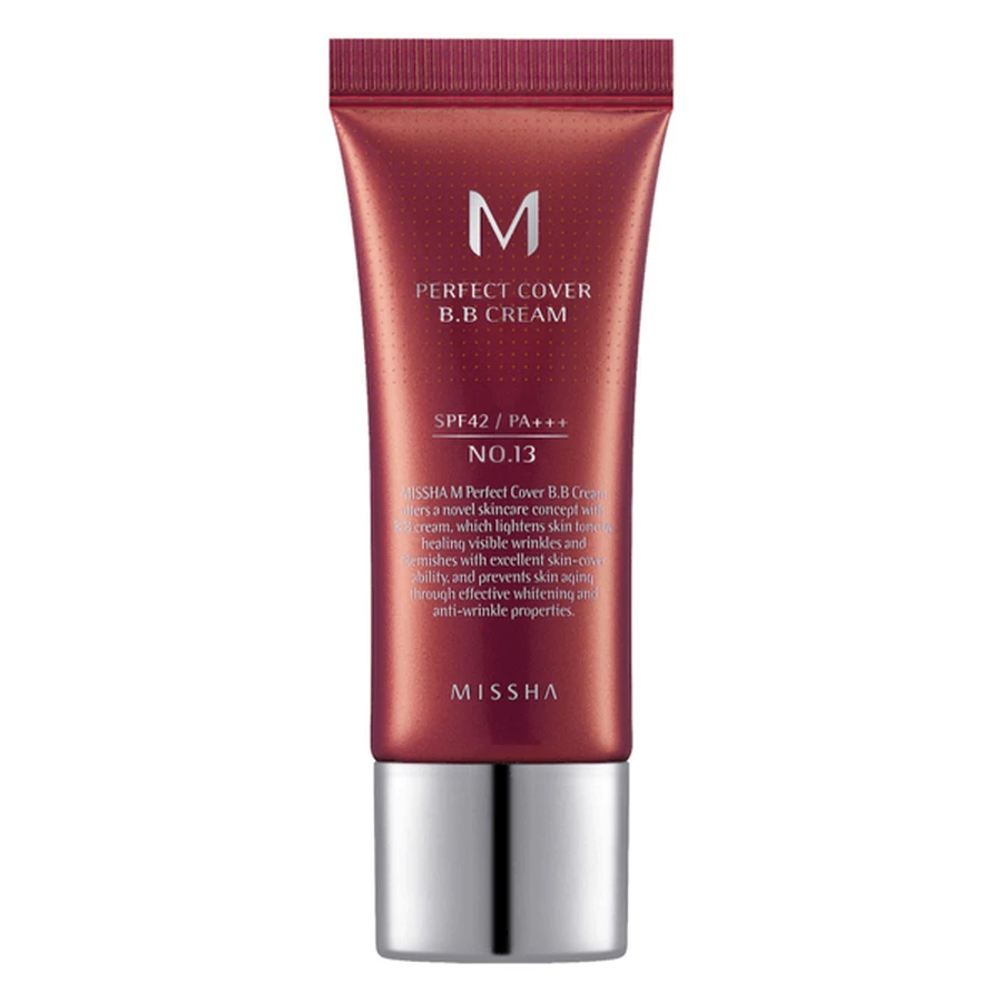 Missha M Perfect Cover BB Cream SPF42 PA+++, BB cream, Nº 13 Beige Brillante, 20 ml