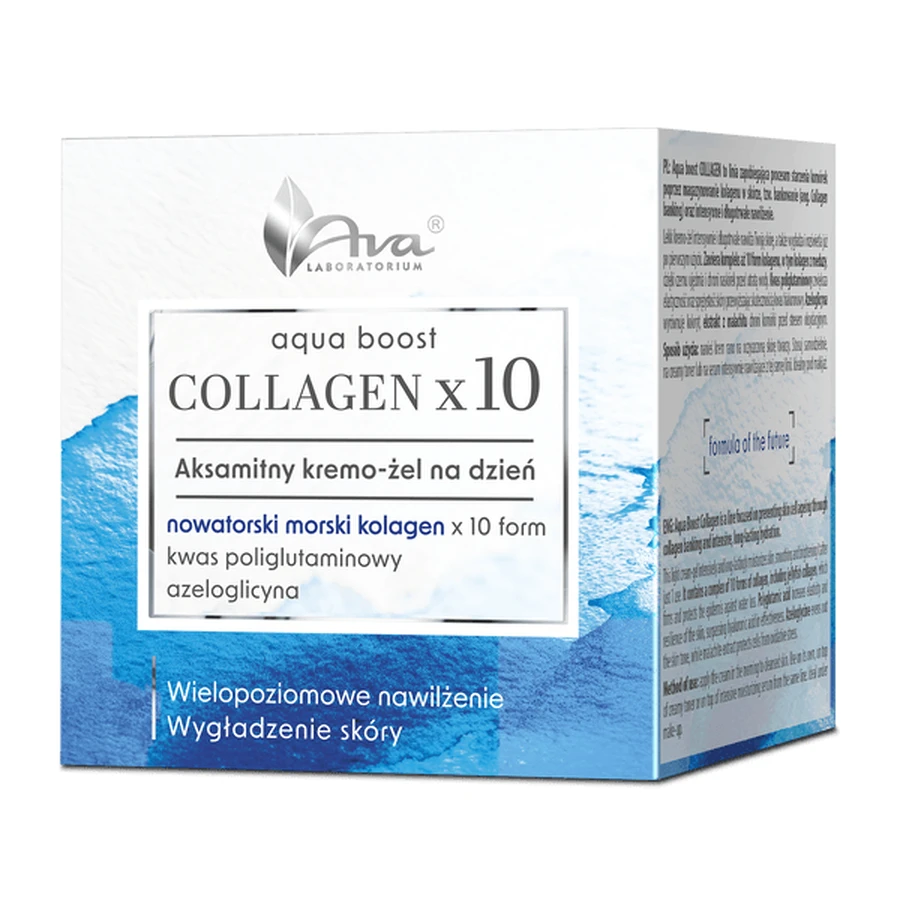 AVA Aqua Boost Collagen, aksamitny kremo-żel, na dzień, 50 ml: ceny i cechy