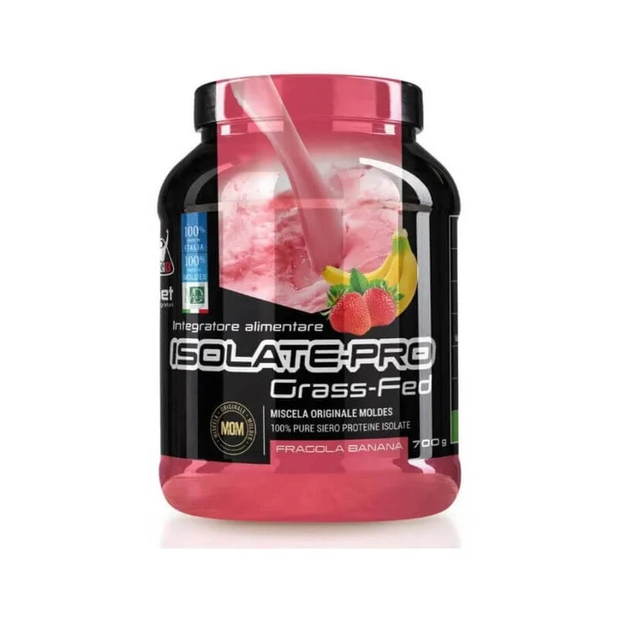 Moldes net supplements isolate-pro grass-fed strawberry/banana - suplemento de proteína en polvo 700 g
