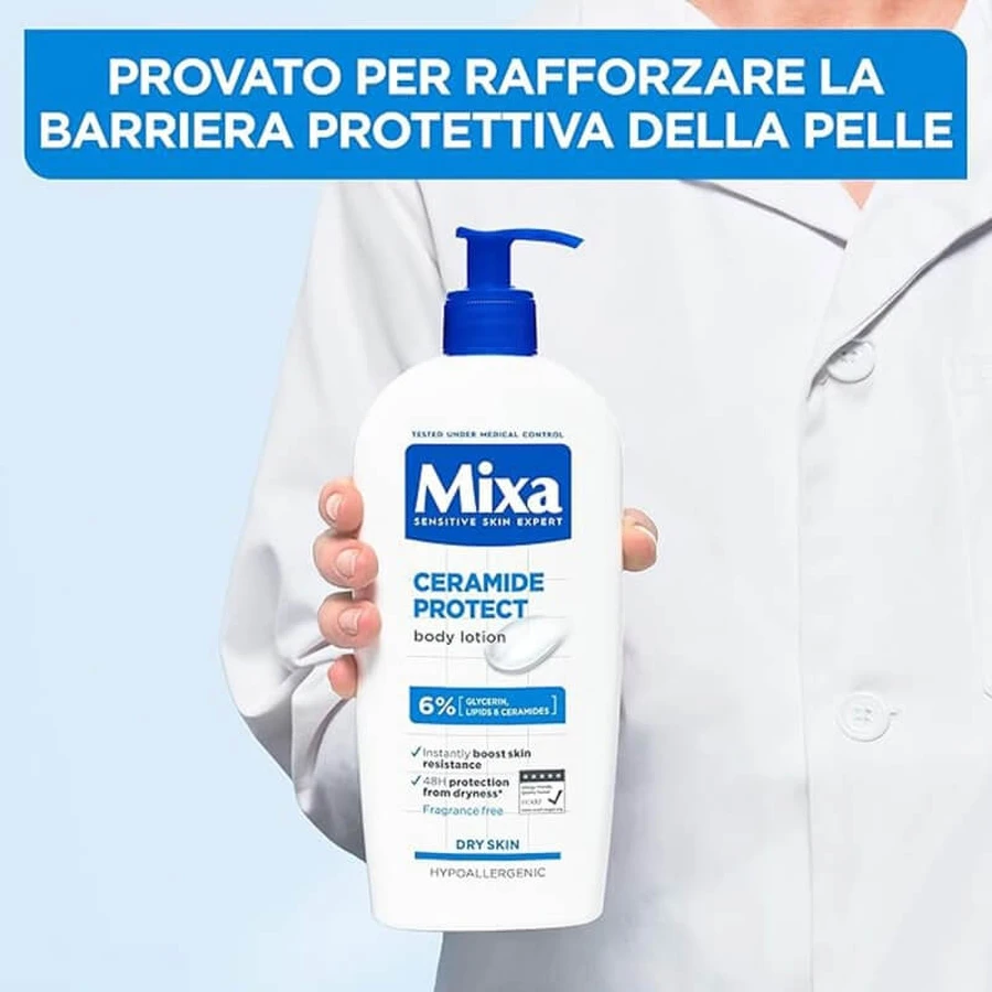 Mixa Ceramide protect - balsam do ciała skóra sucha i wrażliwa głęboko nawilżający 48 godzin bezzapachowy 250 ml: ceny i cechy
