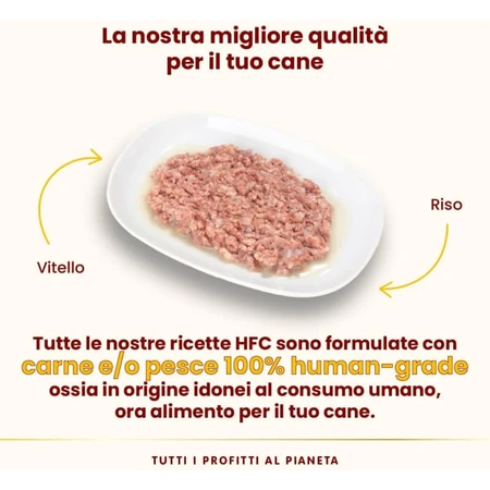 Almo nature Hfc natural veal - wet food for adult dogs 95 gr.