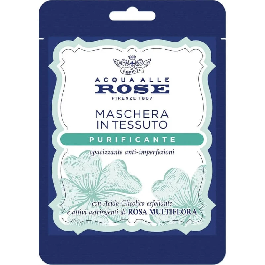 Purifying rose water - mattifying anti-imperfection fabric face mask