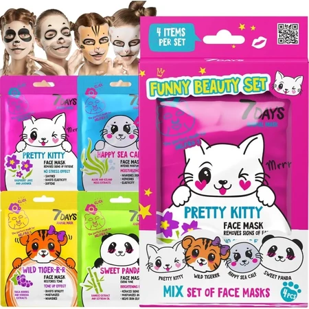 7days Funny beauty set - 4 maschere per il viso