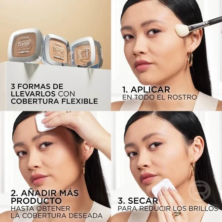 L'oreal paris Accord parfait - polvos de noche efecto natural n. 3d3w beige doré