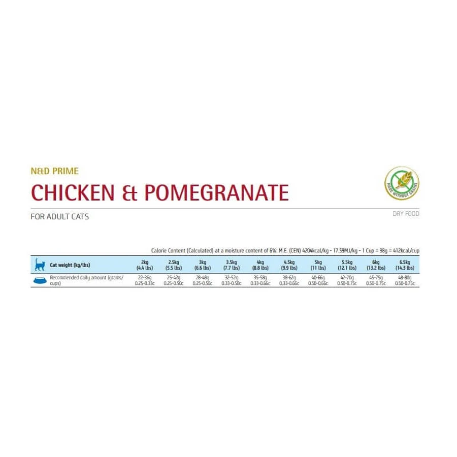Farmina N&amp;d prime adult al pollo e melograno - alimento completo per gatti 300 gr