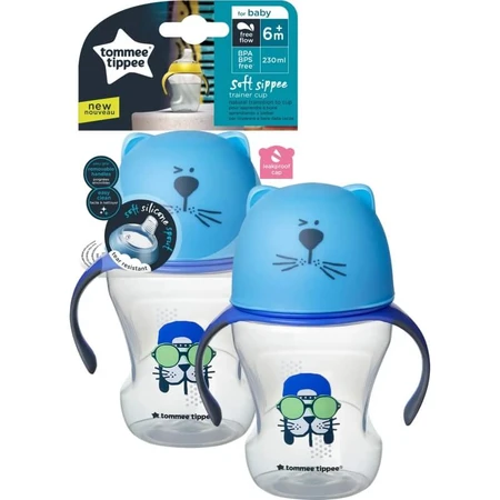 Tommee tippee Trainer cup soft sippee - kubek 6m+ z miękkim dzióbkiem 230ml kolor różowy: ceny i cechy
