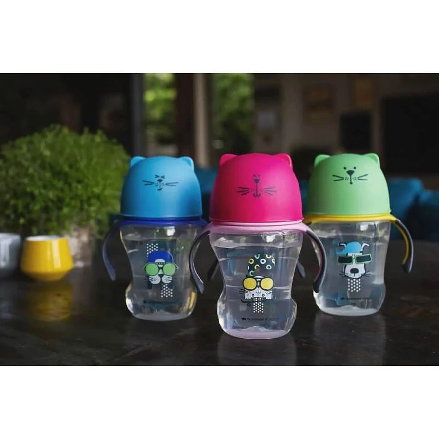 Tommee tippee Trainer cup soft sippee - kubek 6m+ z miękkim dzióbkiem 230ml kolor różowy: ceny i cechy