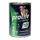 Prolife Lifestyle adult light cod &amp; rice - complete food for adult light m/l dog 400 gr.