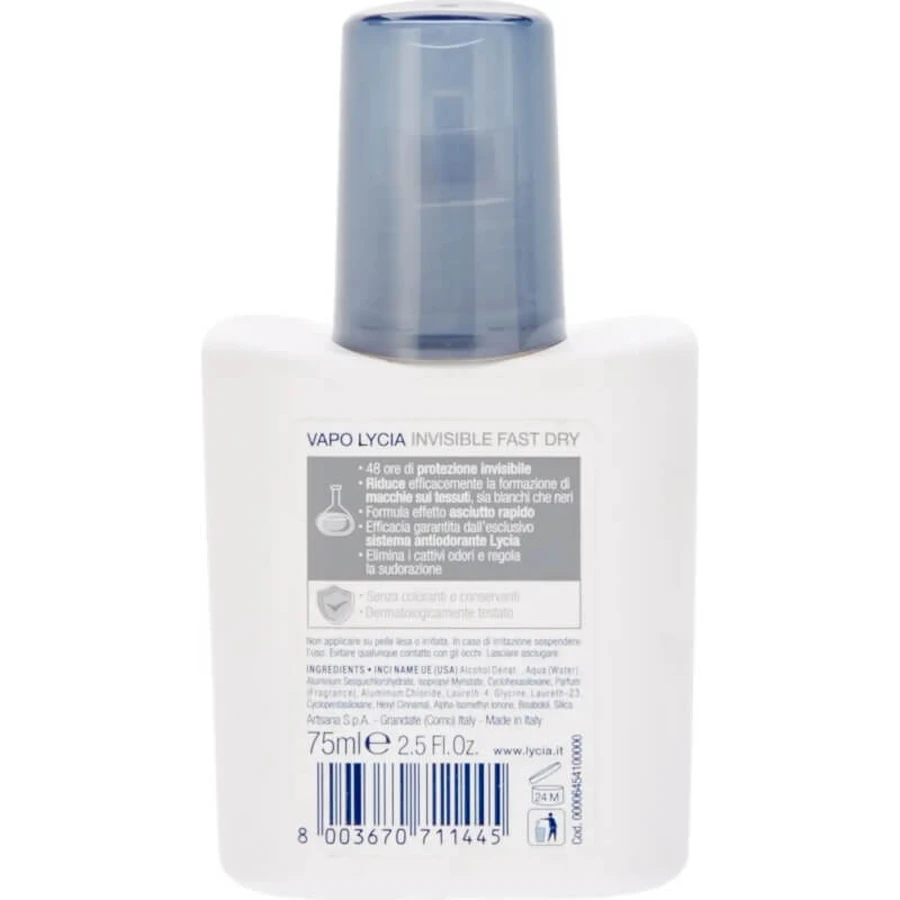 Lycia Invisible fast dry - deodorant vapo 75 ml