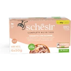 Schesir Nutriție completă fileuri în jeleu cu somon - hrană completă pentru pisici 6x 50 gr