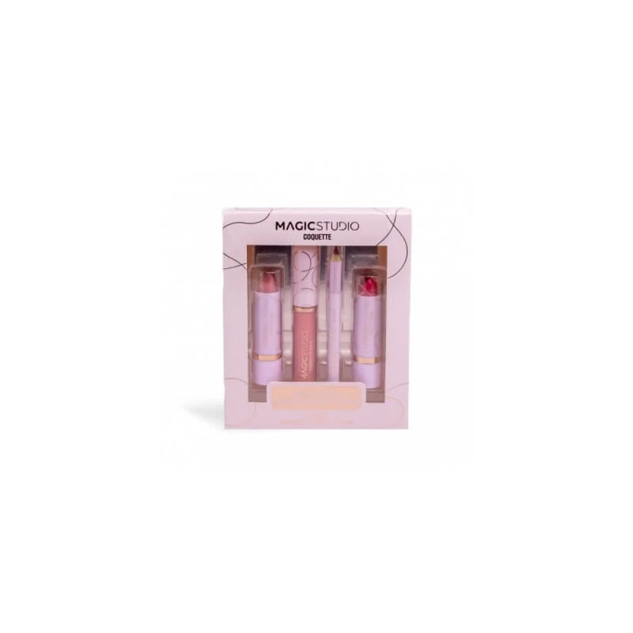 Magic studio Coquette - 2 lipsticks + lip liner + lip gloss