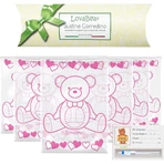 Canastilla Lovabear 6 bolsitas - osito rosa
