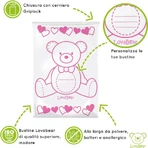 Canastilla Lovabear 6 bolsitas - osito rosa