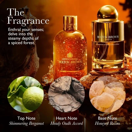 Molton brown Mesmerising oudh accord &amp; gold - balsam do ciała 300 ml: ceny i cechy