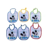 Disney 6 terry baby bibs - assorted colors