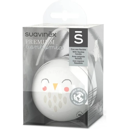 Suavinex bonhomia - witte uil fopspeenhouder
