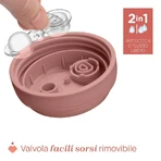 Taza de entrenamiento Chicco - boquilla antigoteo con asas extraíbles rosa 6m+