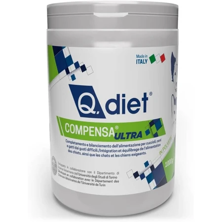 Q vet Q.diet compensa ultra - hrană complementară pentru câini și pisici 1 kg
