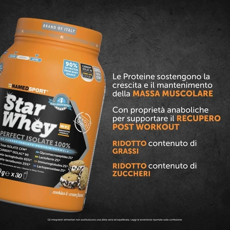 Star whey 750 gr cookies &amp; cream flavor - protein powder