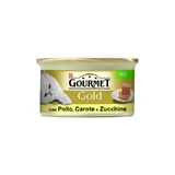 Purina Gourmet Gold Pastete Huhn Karotte und Zucchini - Alleinfuttermittel für ausgewachsene Katzen 85 gr