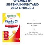 Equilibra vitamine d3 2000 ui 30 comprimés - supplément immunostimulant