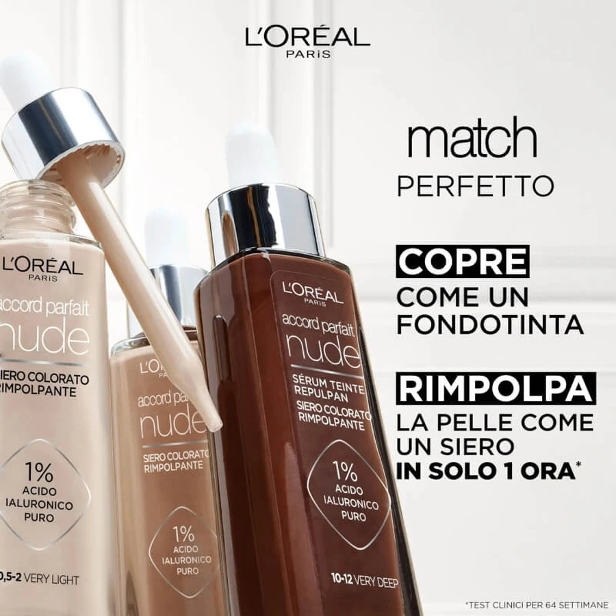 L'oreal paris Accord parfait nude - plumping tinted serum - nr kat. 6-7 opalenizna: ceny i cechy