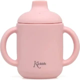 Kiokids Siliconen beker met handvaten 120 ml roze 4m+