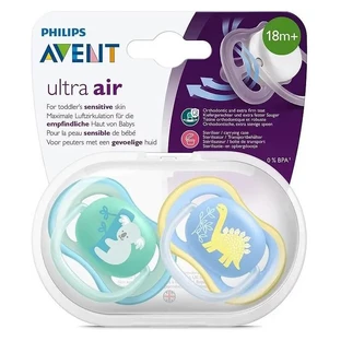 Avent succhietti ultra air 18m+ - confezione 2 ciucci decorati