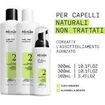 Nioxin System 2 kit - volumizing shampoo 300 ml + conditioner 300 ml + treatment 100 ml box set