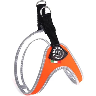 Three Bridges Fit silber - fluo orange Hundehalsband Größe 1