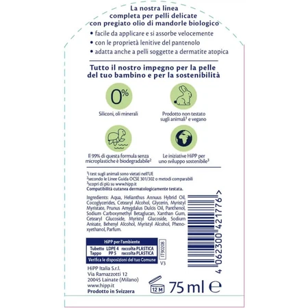 Hipp babyverzorging - gezichts- en lichaamscrème 75 ml